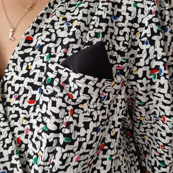 Vintage Art Deco Pleated Accordian Drop Waist 90s - Picture 6 of 8